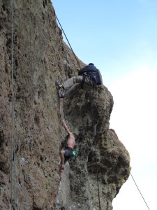 Rappelling shoot